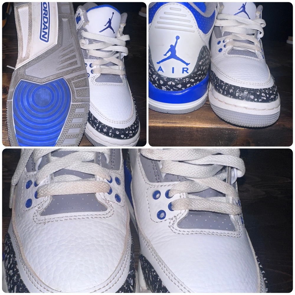 Jordan Kids Sneakers - White, Blue, and Gray